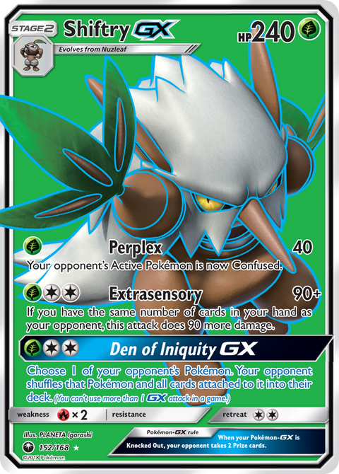 Shiftry-GX 152 Celestial Storm Pokémon card