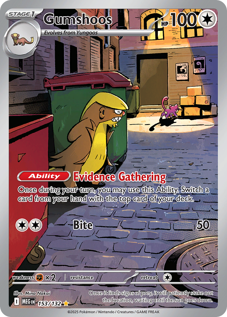 Gumshoos 153 Mega Evolution Pokémon card
