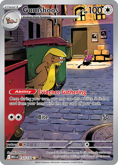 Gumshoos 153 Mega Evolution Pokémon card