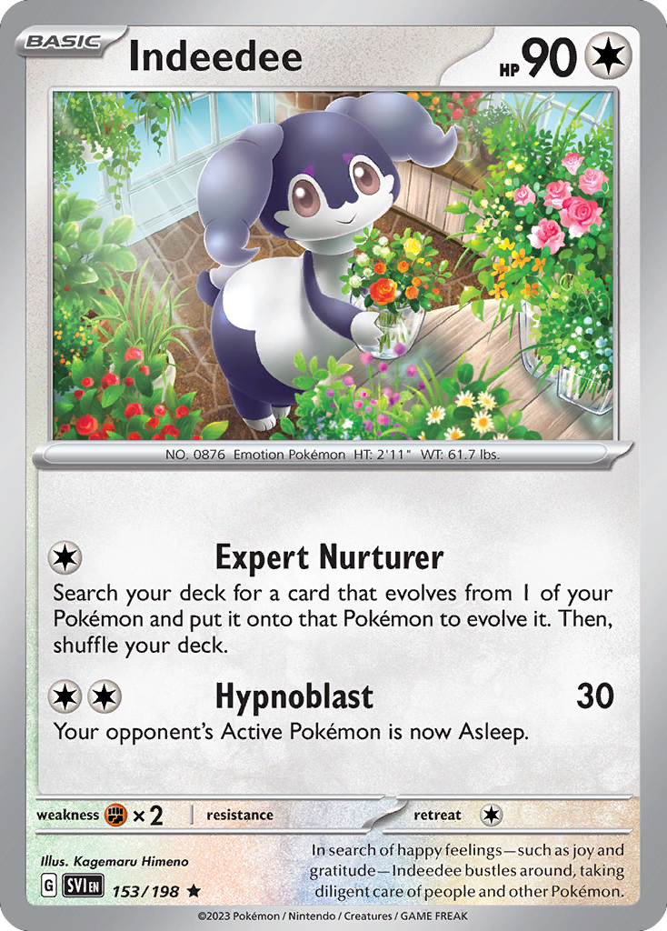 Indeedee 153 Scarlet & Violet Pokémon card