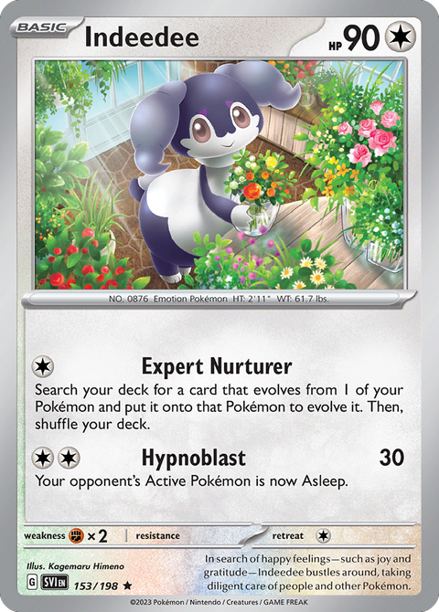Indeedee 153 Scarlet & Violet Pokémon card