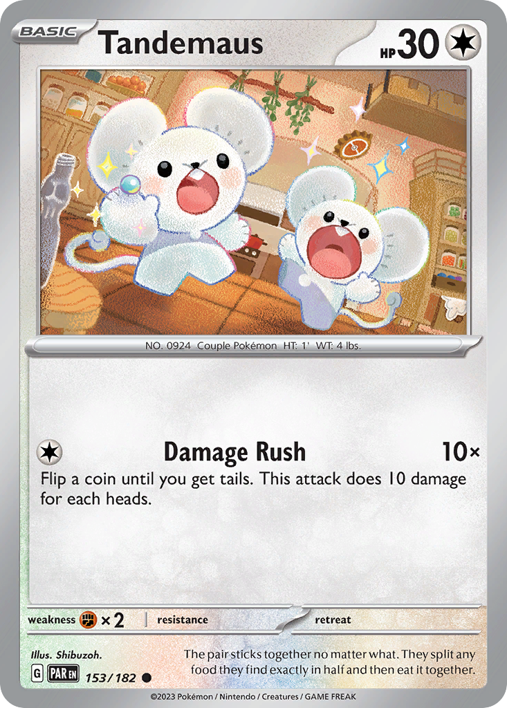 Tandemaus 153 Paradox Rift Pokémon card