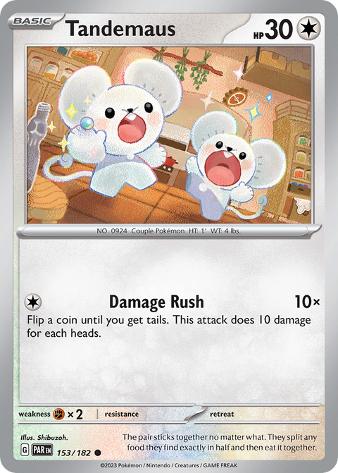 Tandemaus 153 Paradox Rift Pokémon card