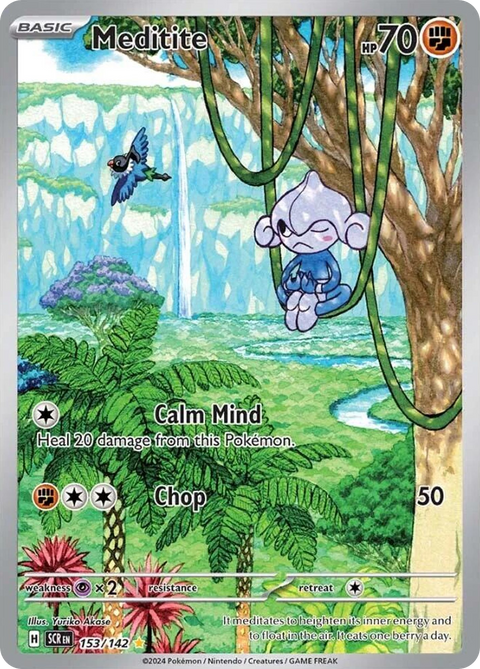 Meditite 153 Stellar Crown Pokémon card