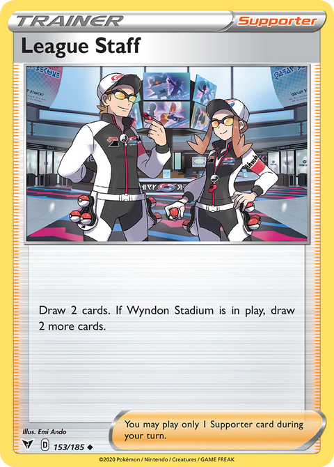 League Staff 153 Vivid Voltage Pokémon card