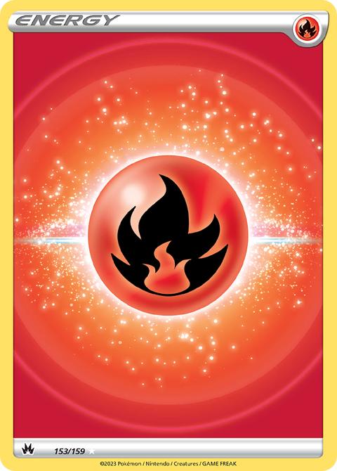 Fire Energy 153 Crown Zenith Pokémon card