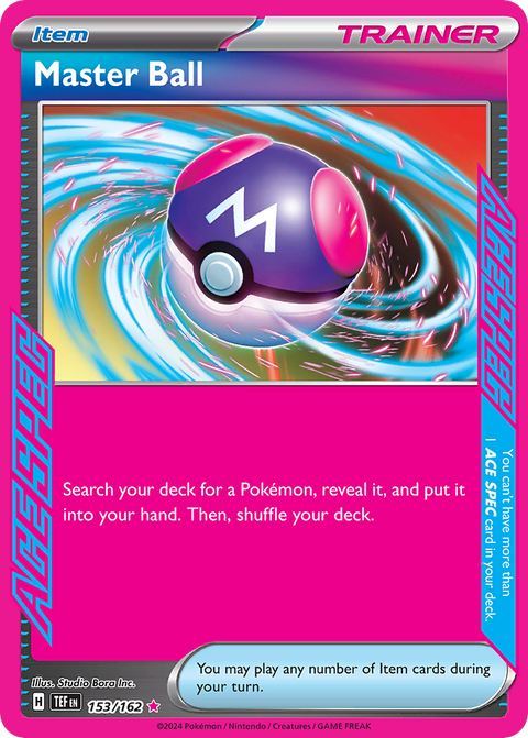 Master Ball 153 Temporal Forces Pokémon card