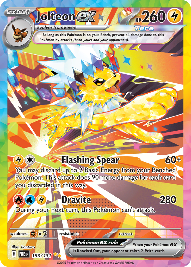 Jolteon ex 153 Prismatic Evolutions Pokémon card