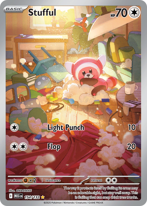 Stufful 154 Mega Evolution Pokémon card
