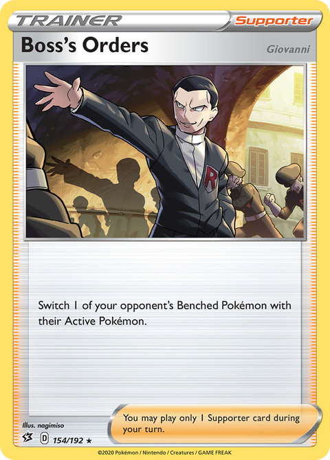 Boss's Orders 154 Rebel Clash Pokémon card