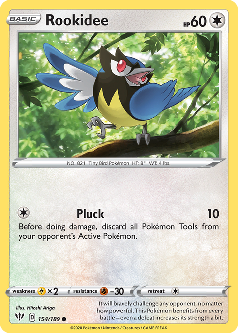 Rookidee 154 Darkness Ablaze Pokémon card