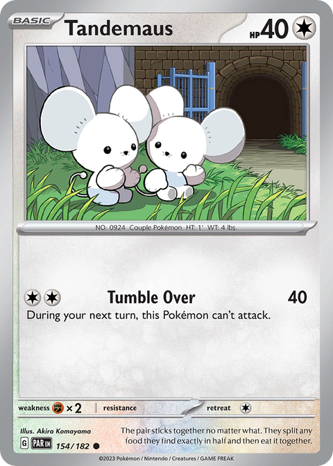 Tandemaus 154 Paradox Rift Pokémon card