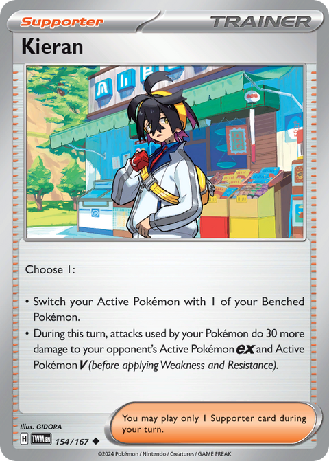 Kieran 154 Twilight Masquerade Pokémon card