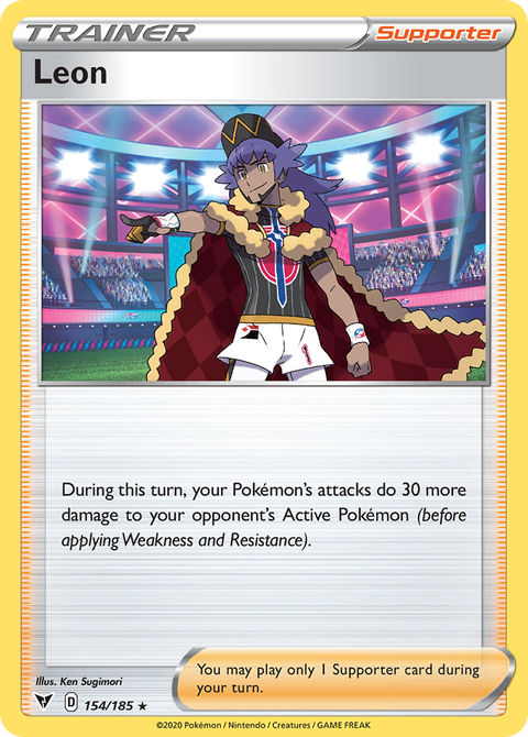 Leon 154 Vivid Voltage Pokémon card