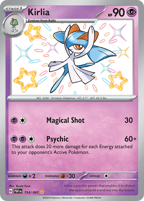 Kirlia 154 Paldean Fates Pokémon card