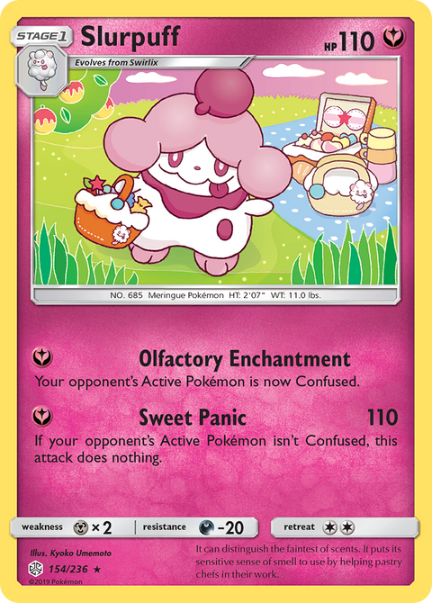 Slurpuff 154 Cosmic Eclipse Pokémon card