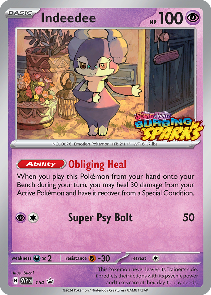 Indeedee 154 Scarlet & Violet Black Star Promos Pokémon card