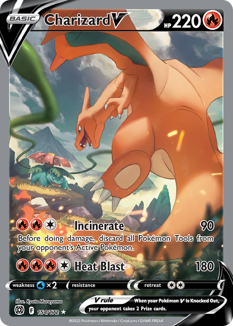 Charizard V 154 Brilliant Stars Pokémon card