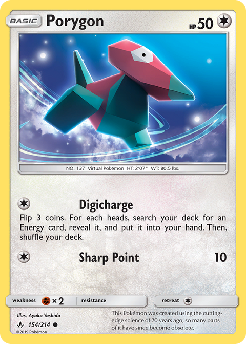 Porygon 154 Unbroken Bonds Pokémon card