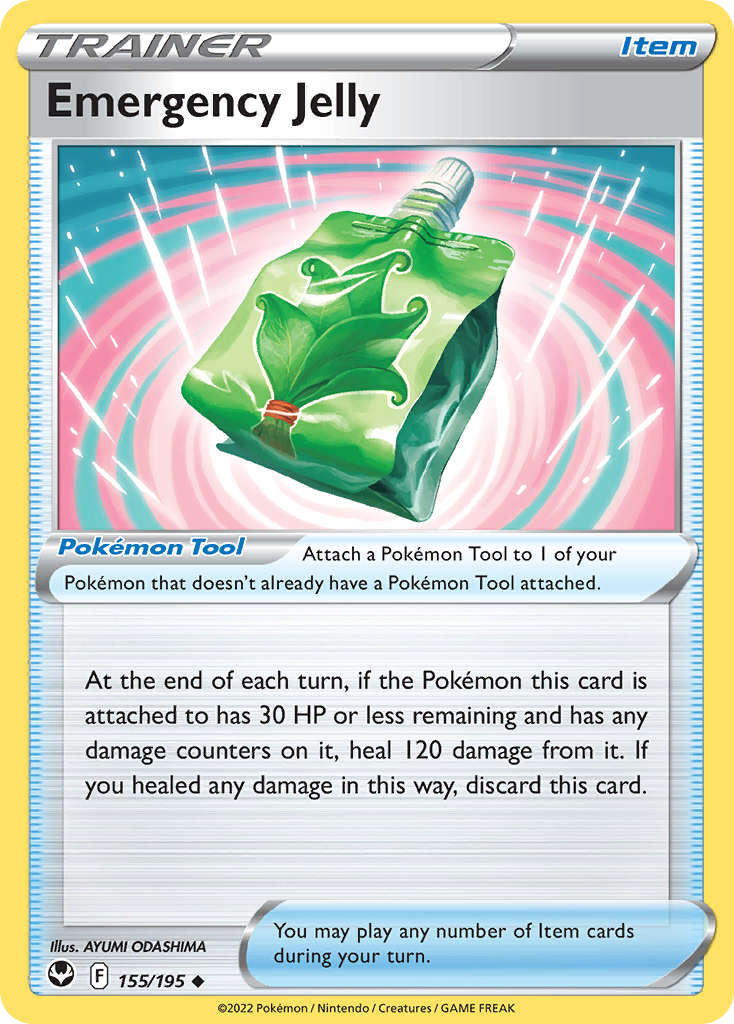 Emergency Jelly 155 Silver Tempest Pokémon card
