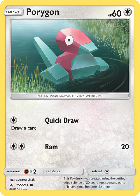 Porygon 155 Unbroken Bonds Pokémon card