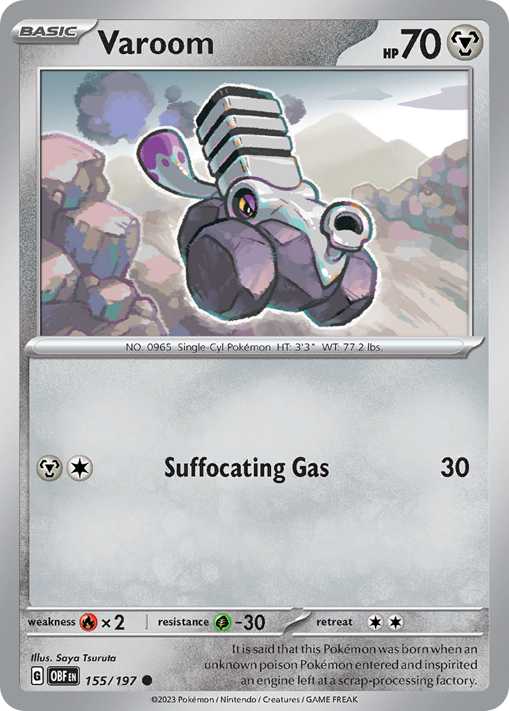 Varoom 155 Obsidian Flames Pokémon card