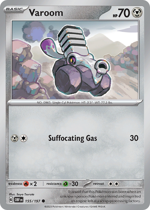 Varoom 155 Obsidian Flames Pokémon card