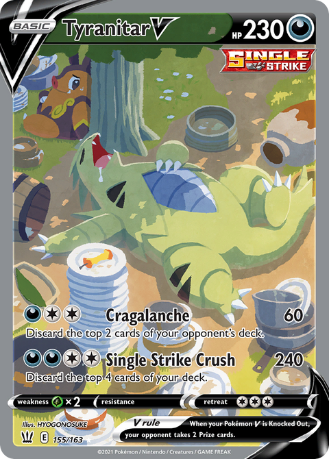 Tyranitar V 155 Battle Styles Pokémon card