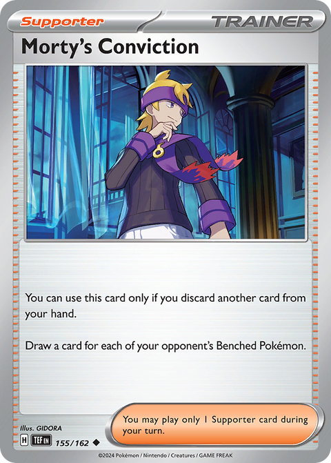 Morty's Conviction 155 Temporal Forces Pokémon card