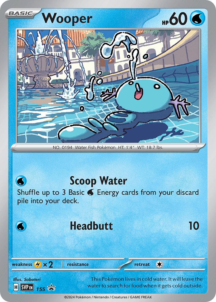 Wooper 155 Scarlet & Violet Black Star Promos Pokémon card