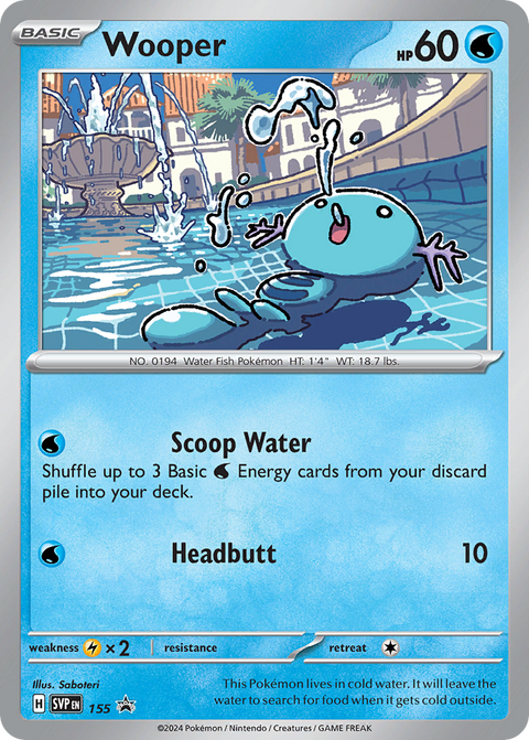 Wooper 155 Scarlet & Violet Black Star Promos Pokémon card