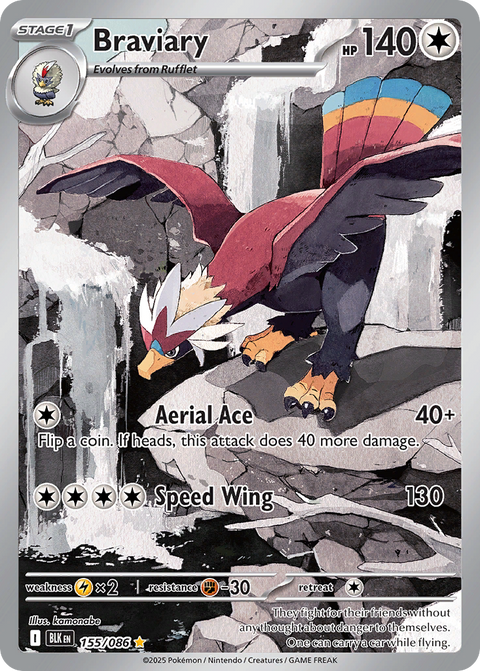 Braviary 155 Black Bolt Pokémon card