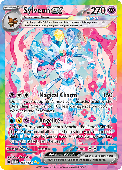 Sylveon ex 156 Prismatic Evolutions Pokémon card