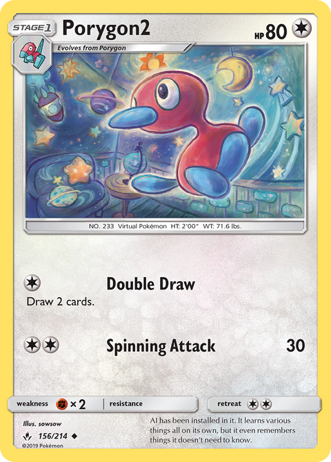 Porygon2 156 Unbroken Bonds Pokémon card