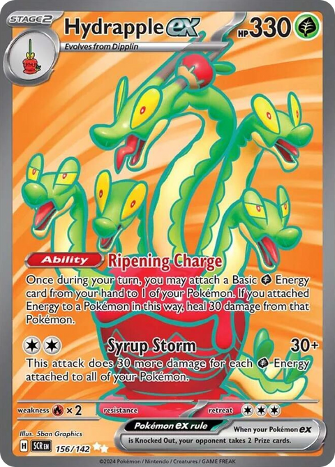 Hydrapple ex 156 Stellar Crown Pokémon card