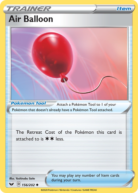 Air Balloon 156 Sword & Shield Pokémon card