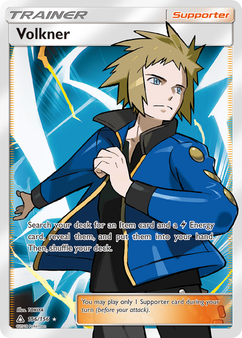 Volkner 156 Ultra Prism Pokémon card