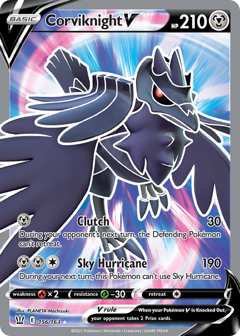 Corviknight V 156 Battle Styles Pokémon card