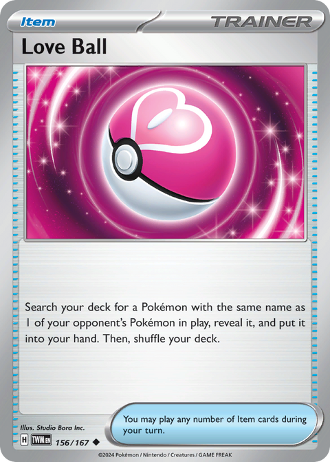 Love Ball 156 Twilight Masquerade Pokémon card