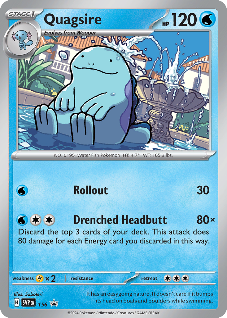 Quagsire 156 Scarlet & Violet Black Star Promos Pokémon card