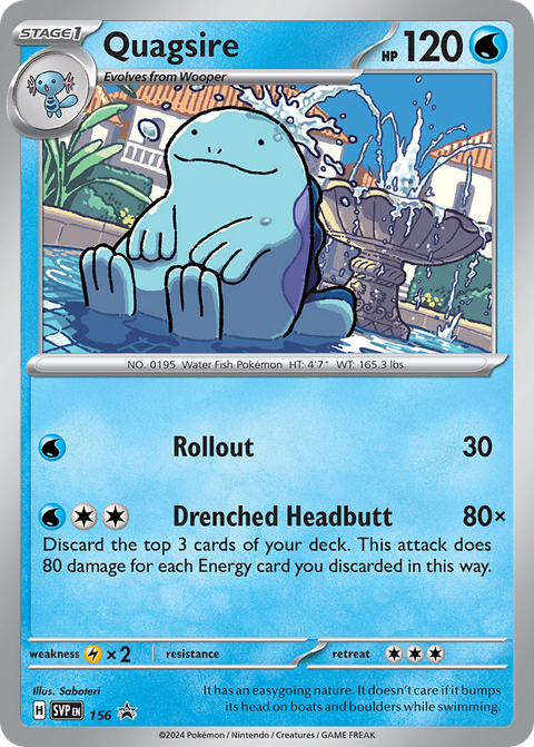 Quagsire 156 Scarlet & Violet Black Star Promos Pokémon card