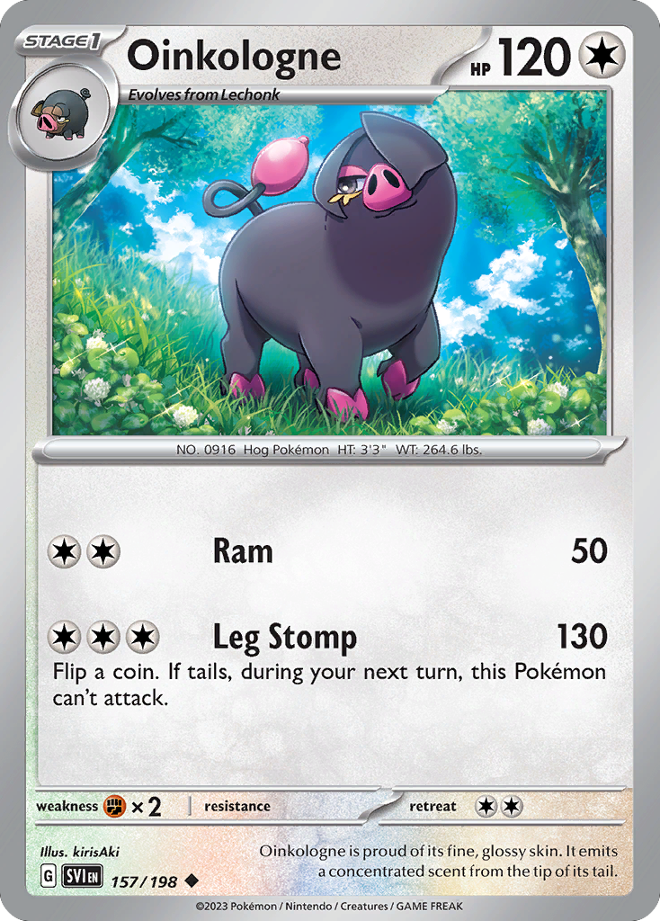 Oinkologne 157 Scarlet & Violet Pokémon card