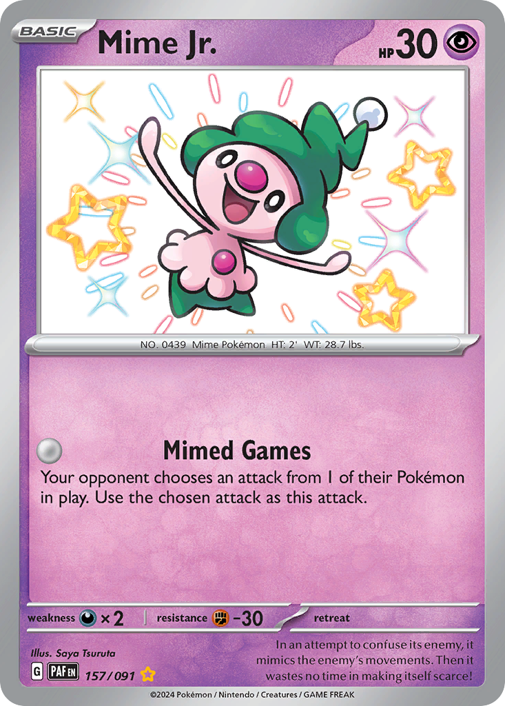 Mime Jr. 157 Paldean Fates Pokémon card