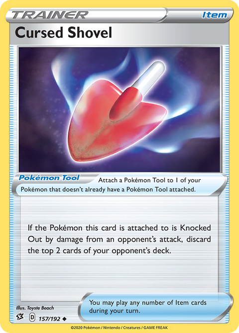 Cursed Shovel 157 Rebel Clash Pokémon card