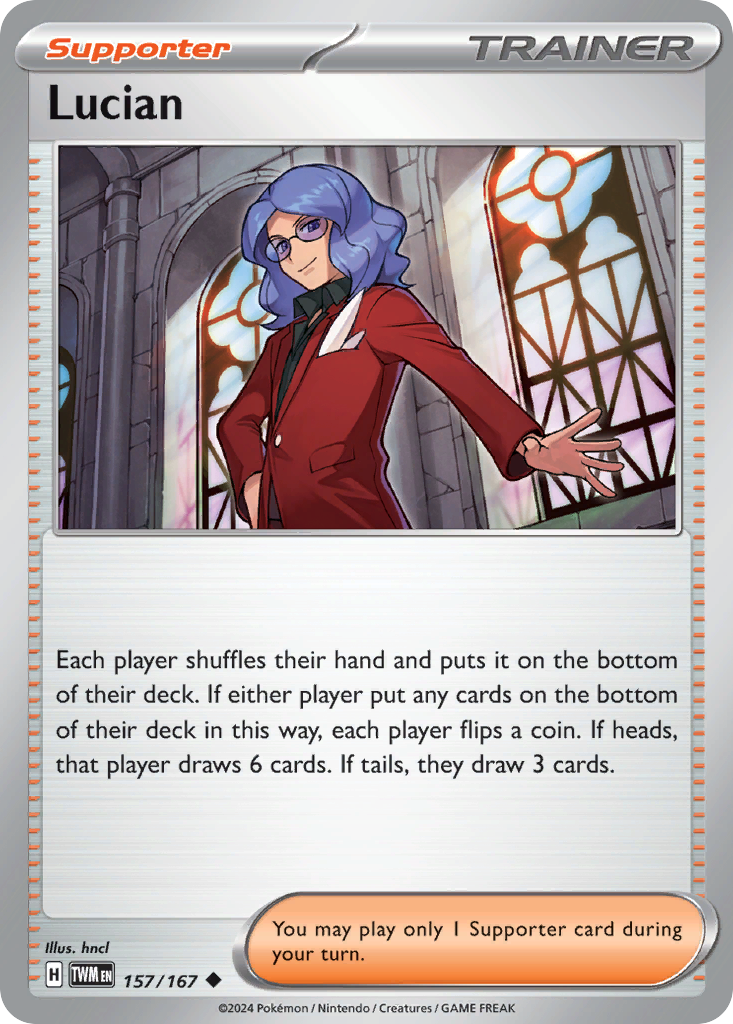 Lucian 157 Twilight Masquerade Pokémon card