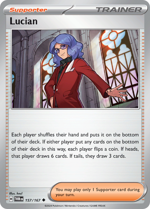 Lucian 157 Twilight Masquerade Pokémon card