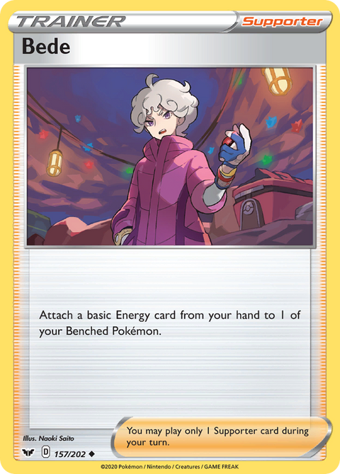 Bede 157 Sword & Shield Pokémon card