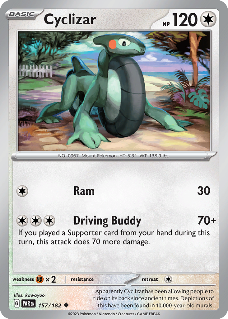 Cyclizar 157 Paradox Rift Pokémon card