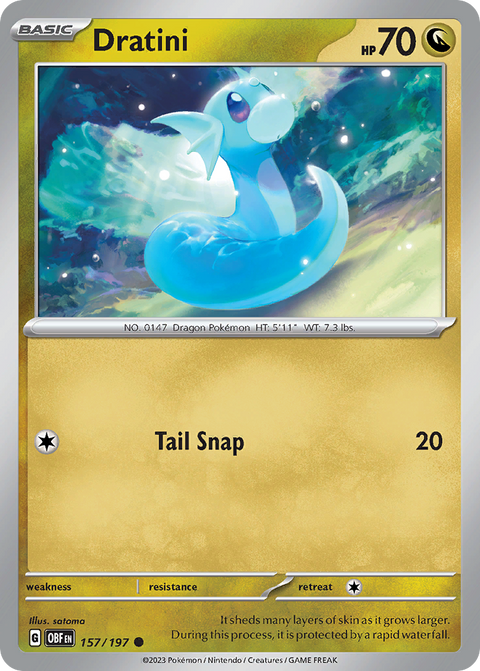 Dratini 157 Obsidian Flames Pokémon card