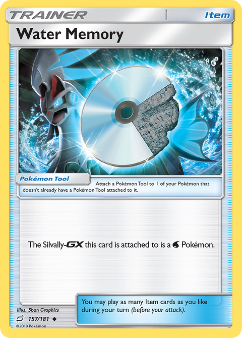 Water Memory 157 Team Up Pokémon card